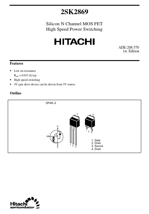 2SK2869 Hitachi Semiconductor