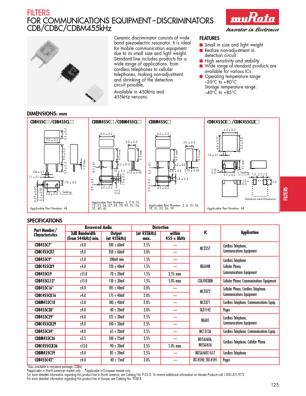 CDBM455C36 Murata Electronics