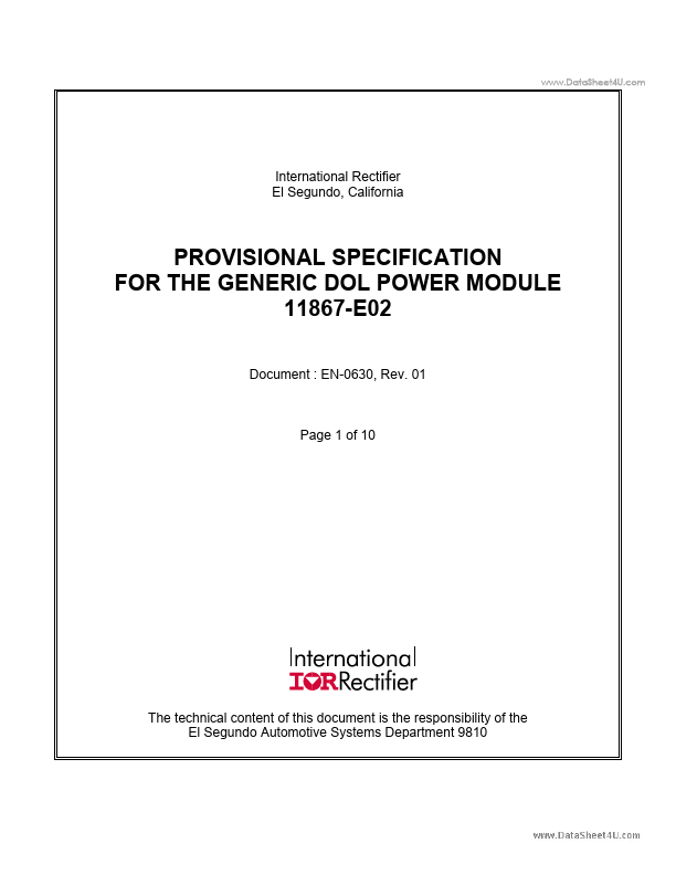 IR11867-E02 International Rectifier