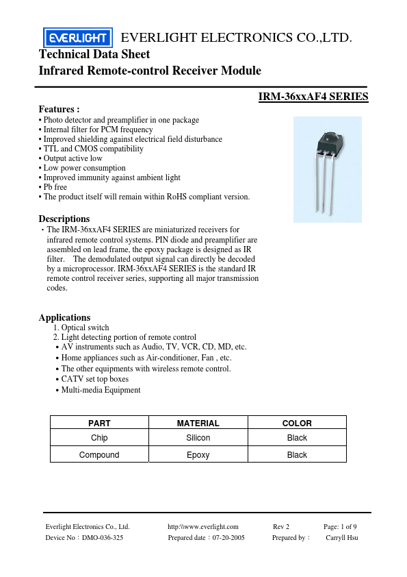 IRM-3656AF4 Everlight