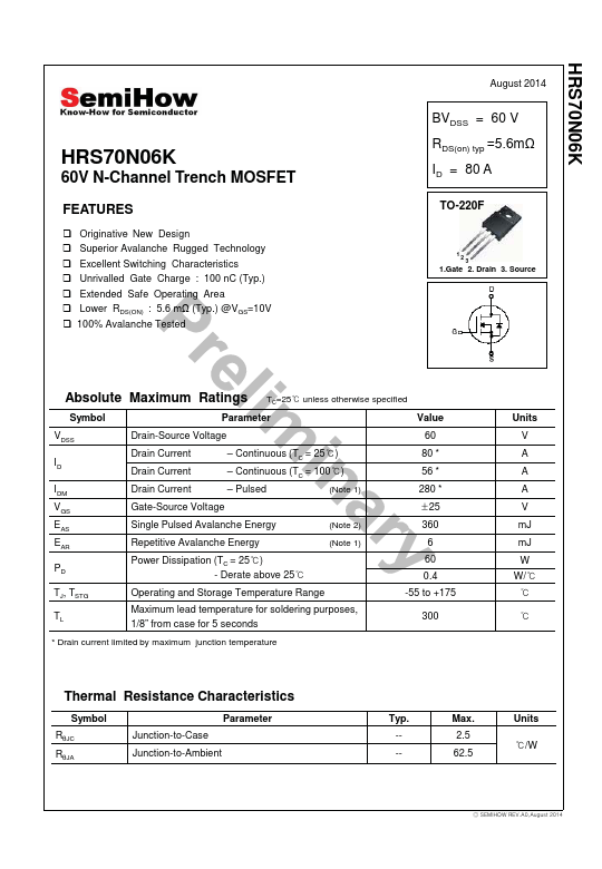 <?=HRS70N06K?> डेटा पत्रक पीडीएफ