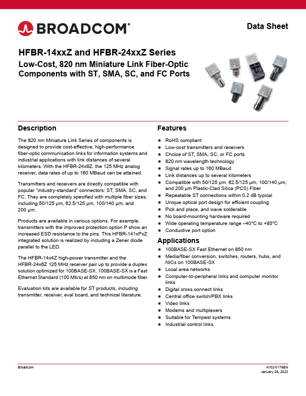 HFBR-2416TZ Broadcom