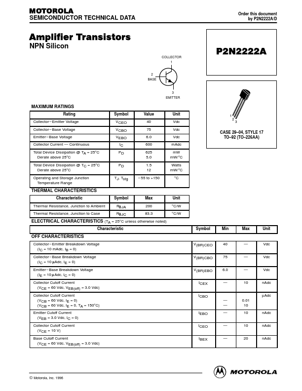 2N222 Motorola