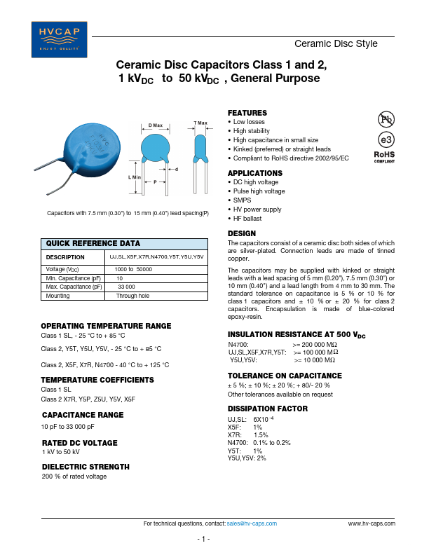 HVC-50KV-DL12-F12.5-101K