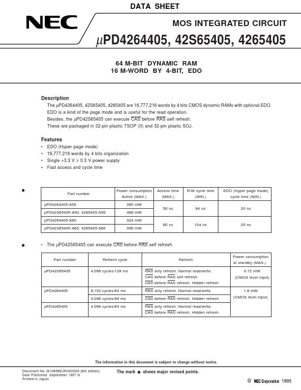 <?=UPD4264405G5-A60-7JD?> डेटा पत्रक पीडीएफ