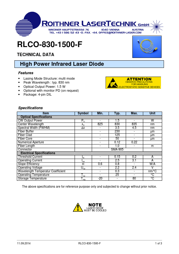 <?=RLCO-830-1500-F?> डेटा पत्रक पीडीएफ