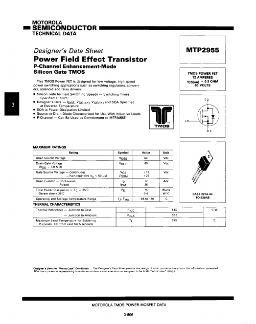 <?=MTP2955?> डेटा पत्रक पीडीएफ