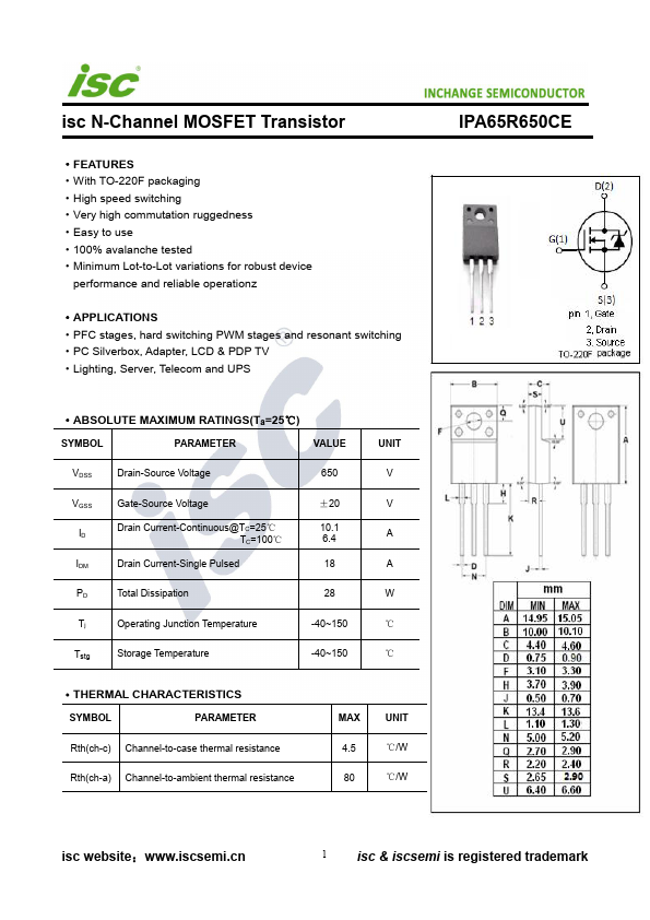 IPA65R650CE