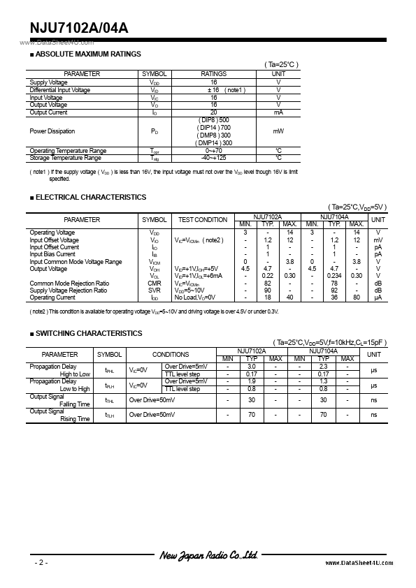 NJU7102A