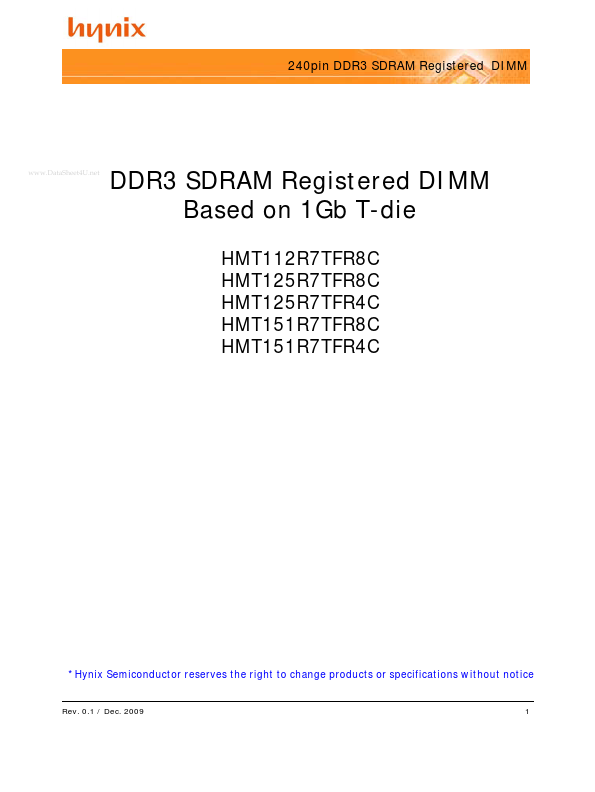 HMT125R7TFR8C Hynix Semiconductor