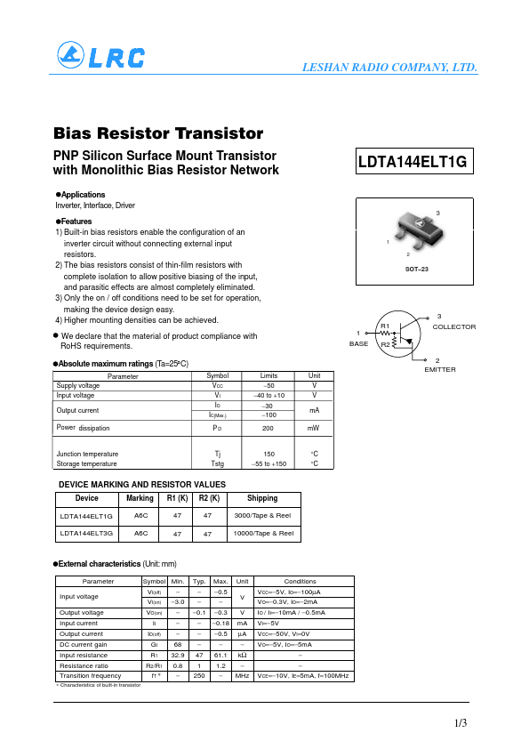 LDTA144ELT1G