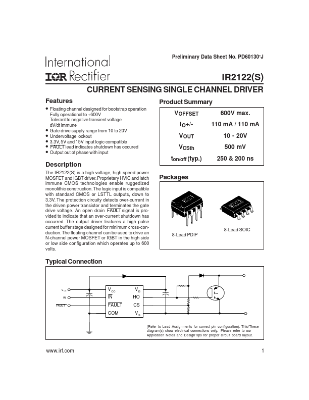 IR2122 International Rectifier