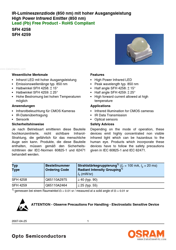 SFH4259 OSRAM GmbH