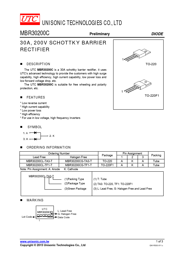 <?=MBR30200C?> डेटा पत्रक पीडीएफ