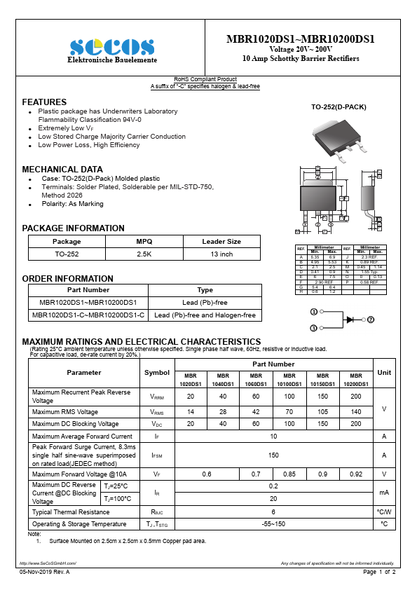 MBR1020DS1