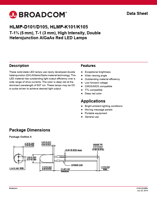 <?=HLMP-D101?> डेटा पत्रक पीडीएफ