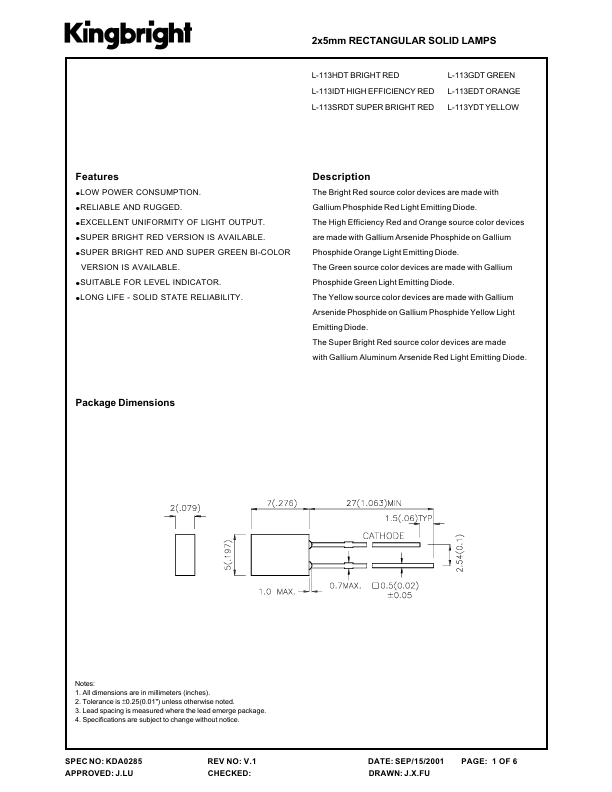 <?=L-113HDT?> डेटा पत्रक पीडीएफ