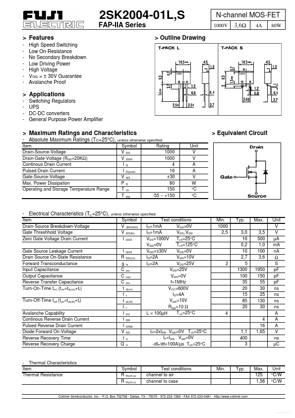 K2004-01L Fuji Electric