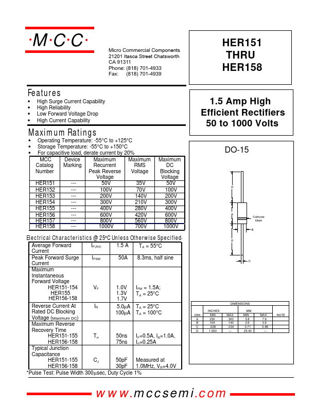 HER158 Micro Commercial Components