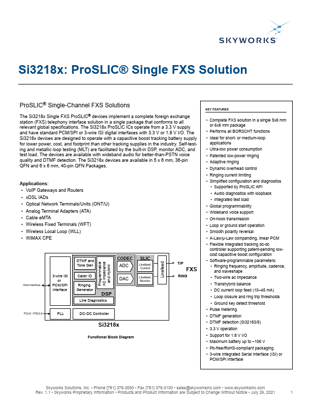 Si32182 Skyworks Solutions