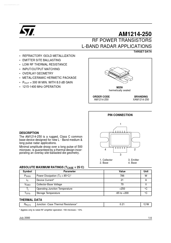 <?=AM1214-250?> डेटा पत्रक पीडीएफ
