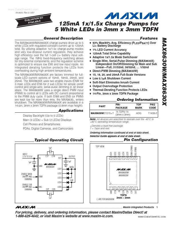 MAX8630X Maxim Integrated Products