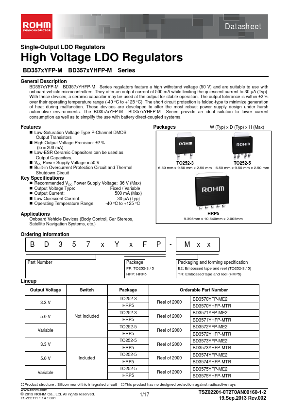 <?=BD3571YFP-ME2?> डेटा पत्रक पीडीएफ