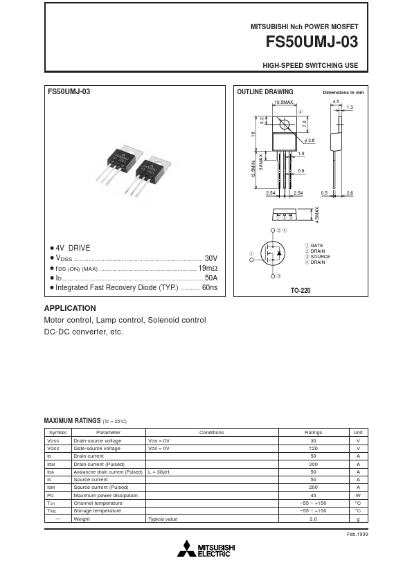 FS50UMJ-03 Mitsubishi Electric Semiconductor