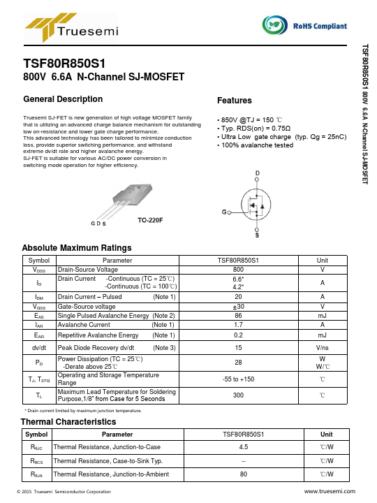 <?=TSF80R850S1?> डेटा पत्रक पीडीएफ