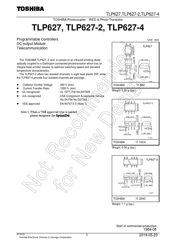 TLP627-4 Toshiba Semiconductor