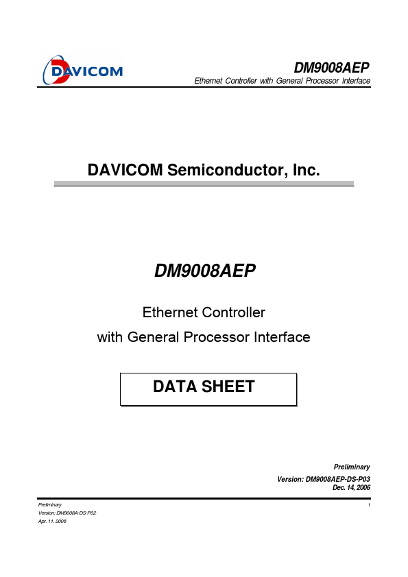 DM9008AEP DAVICOM
