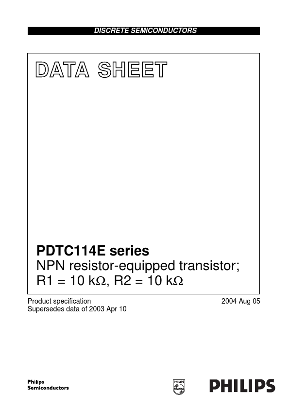 <?=PDTC114ET?> डेटा पत्रक पीडीएफ