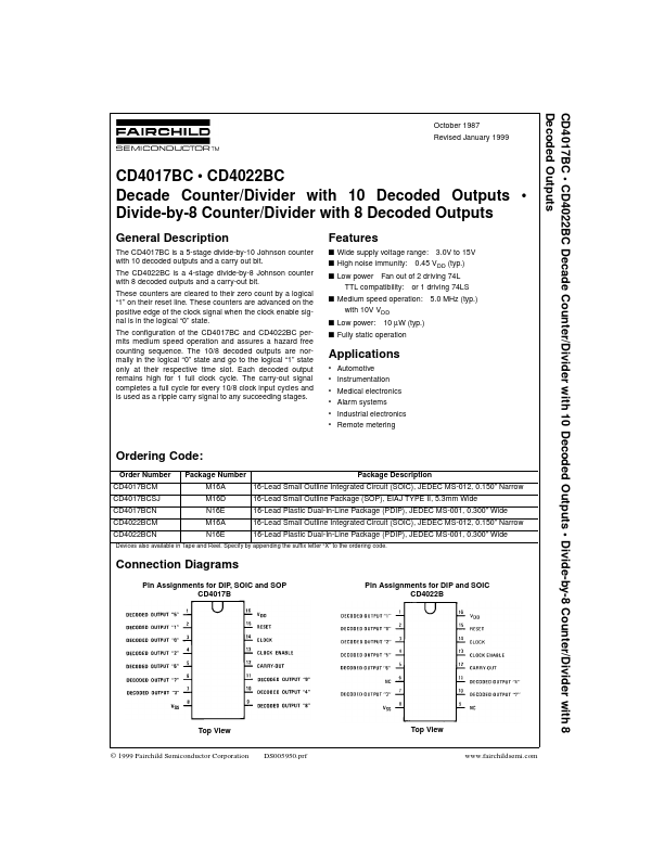 CD4022BC Fairchild Semiconductor