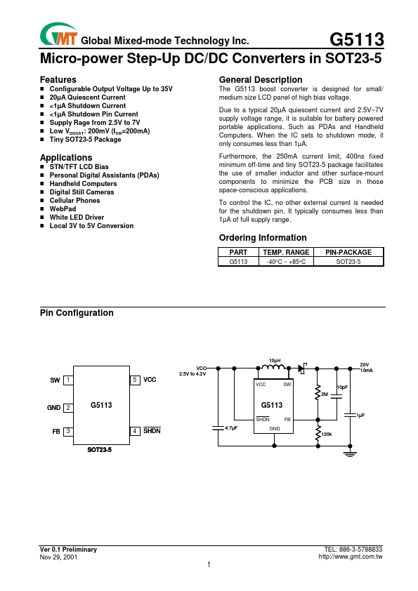 G5113 Global Mixed-mode Technology