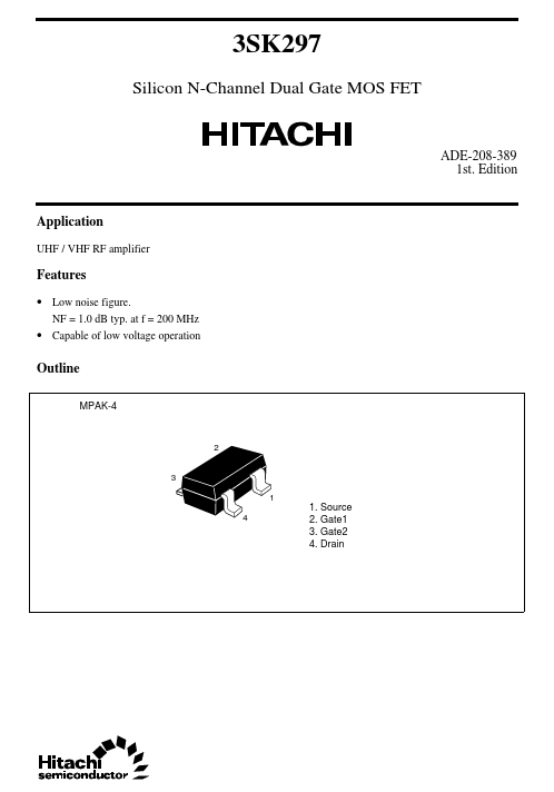 3SK297 Hitachi Semiconductor