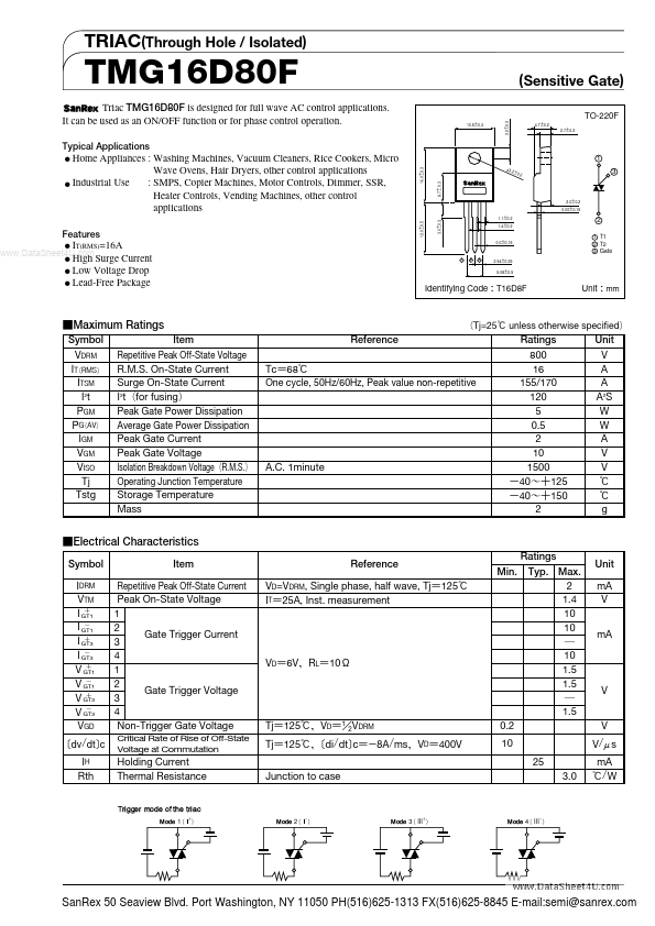 <?=TMG16D80F?> डेटा पत्रक पीडीएफ