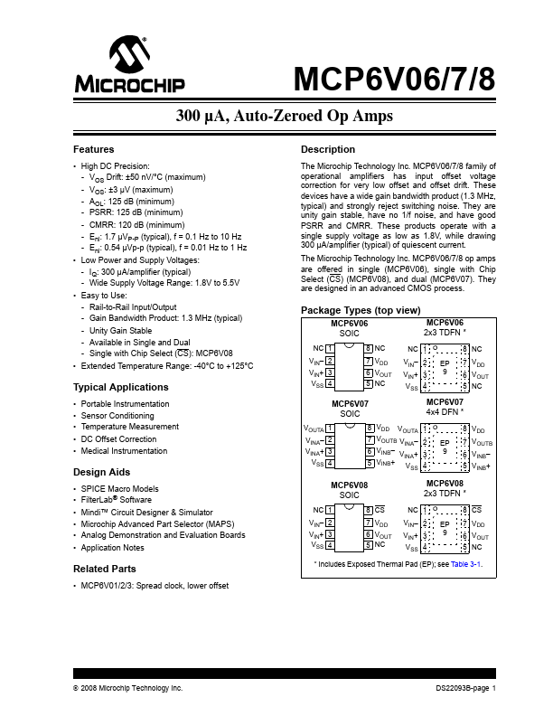 <?=MCP6V08?> डेटा पत्रक पीडीएफ