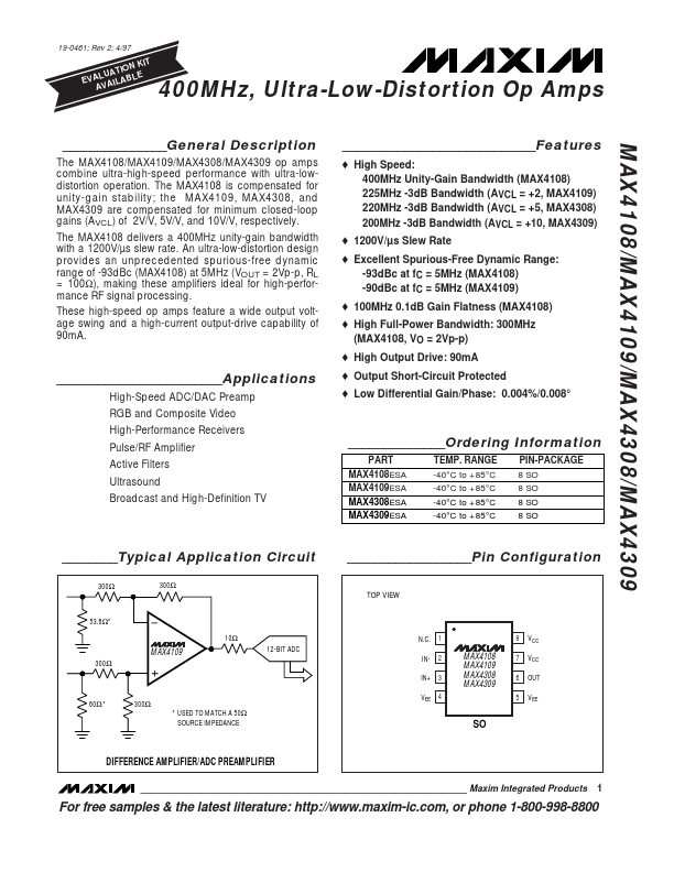 MAX4108 Maxim