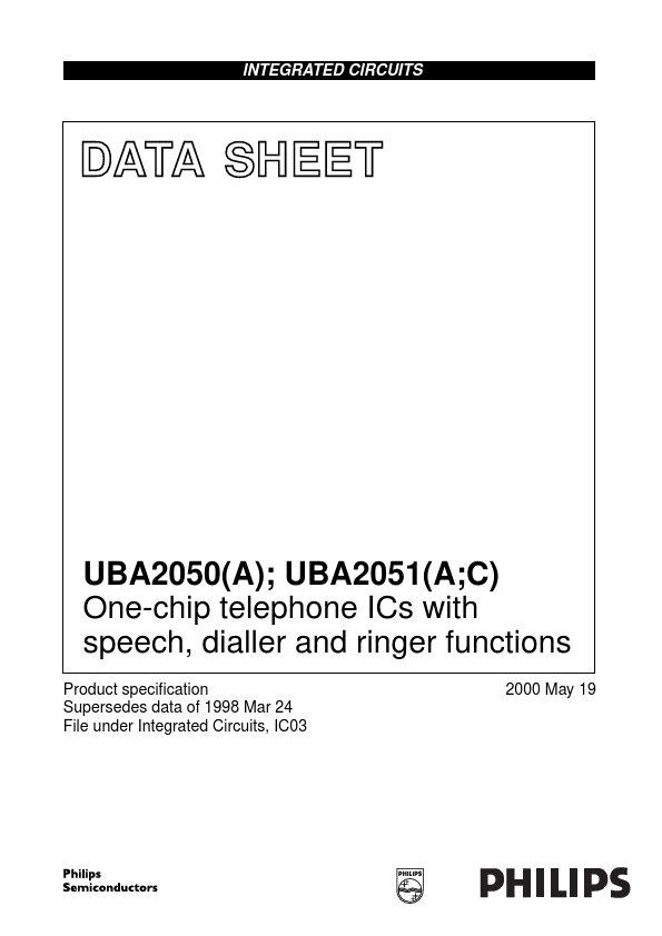 <?=UBA2050?> डेटा पत्रक पीडीएफ
