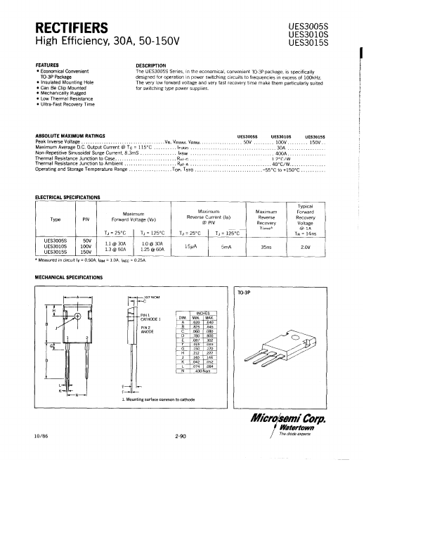 UES3010S Microsemi Corporation