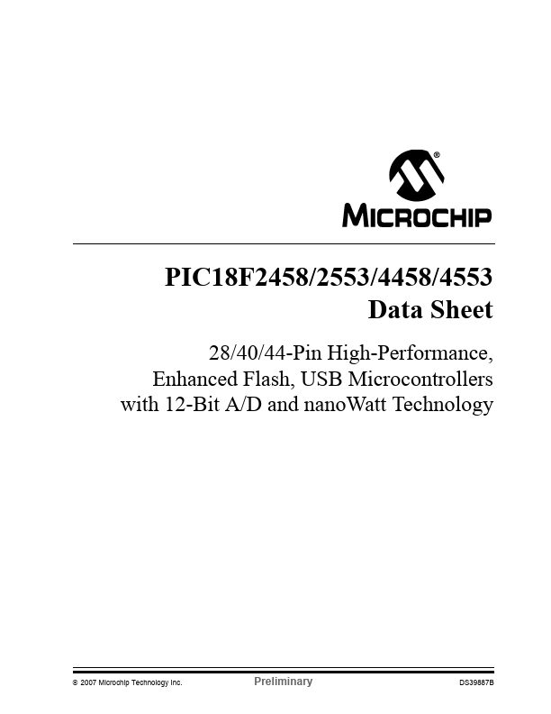 PIC18F4458 Microchip Technology
