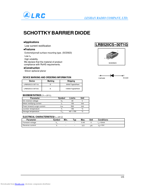 <?=LRB520CS-30T1G?> डेटा पत्रक पीडीएफ