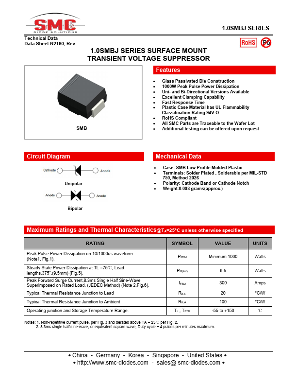 1.0SMBJ180A