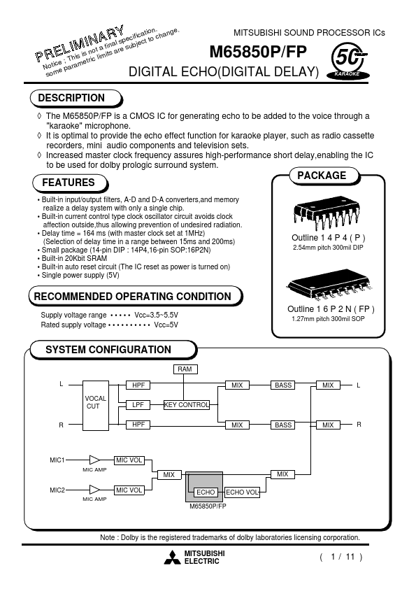 M65850FP Mitsubishi