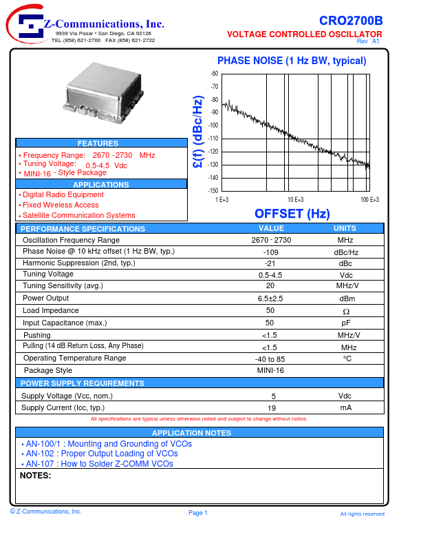 <?=CRO2700B?> डेटा पत्रक पीडीएफ