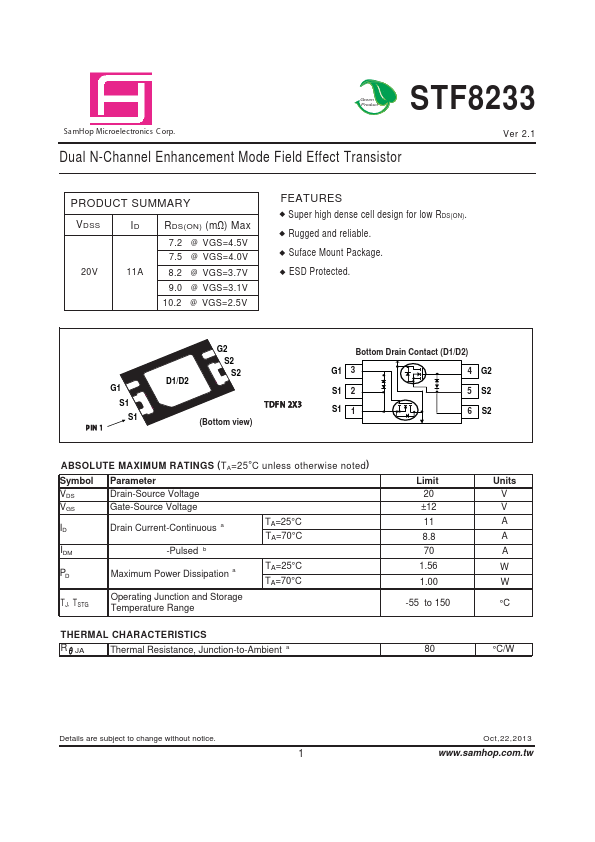 STF8233 SamHop Microelectronics