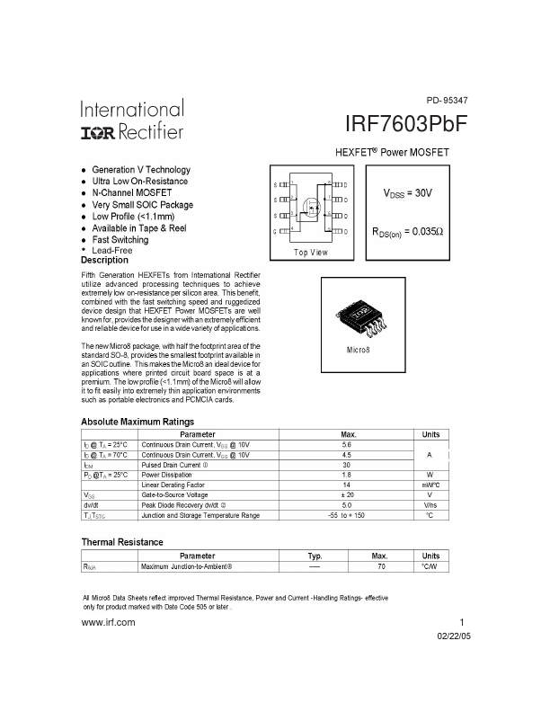 IRF7603PbF