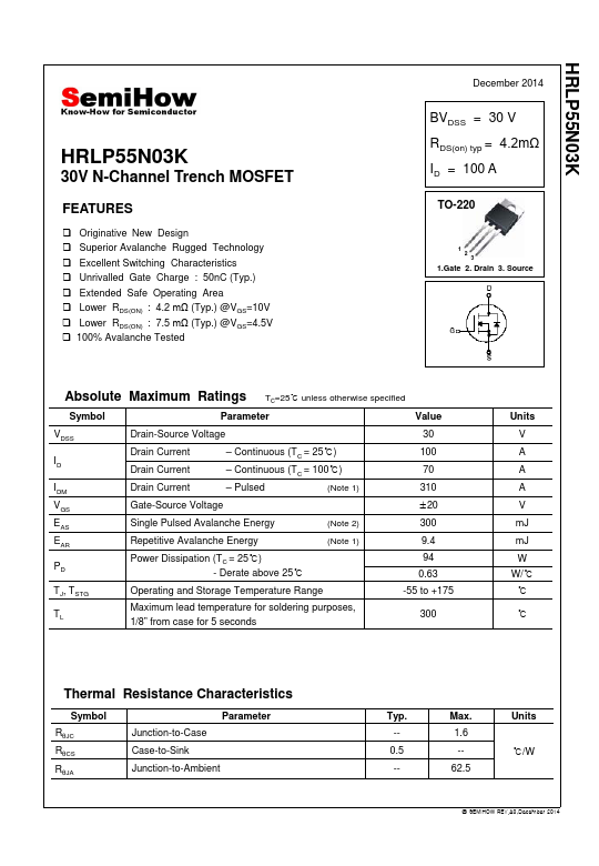 <?=HRLP55N03K?> डेटा पत्रक पीडीएफ