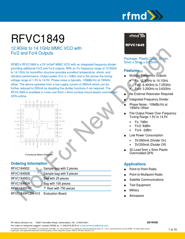 RFVC1849 RF Micro Devices