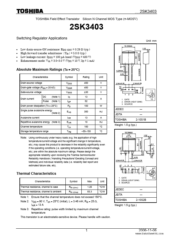 K3403 Toshiba Semiconductor